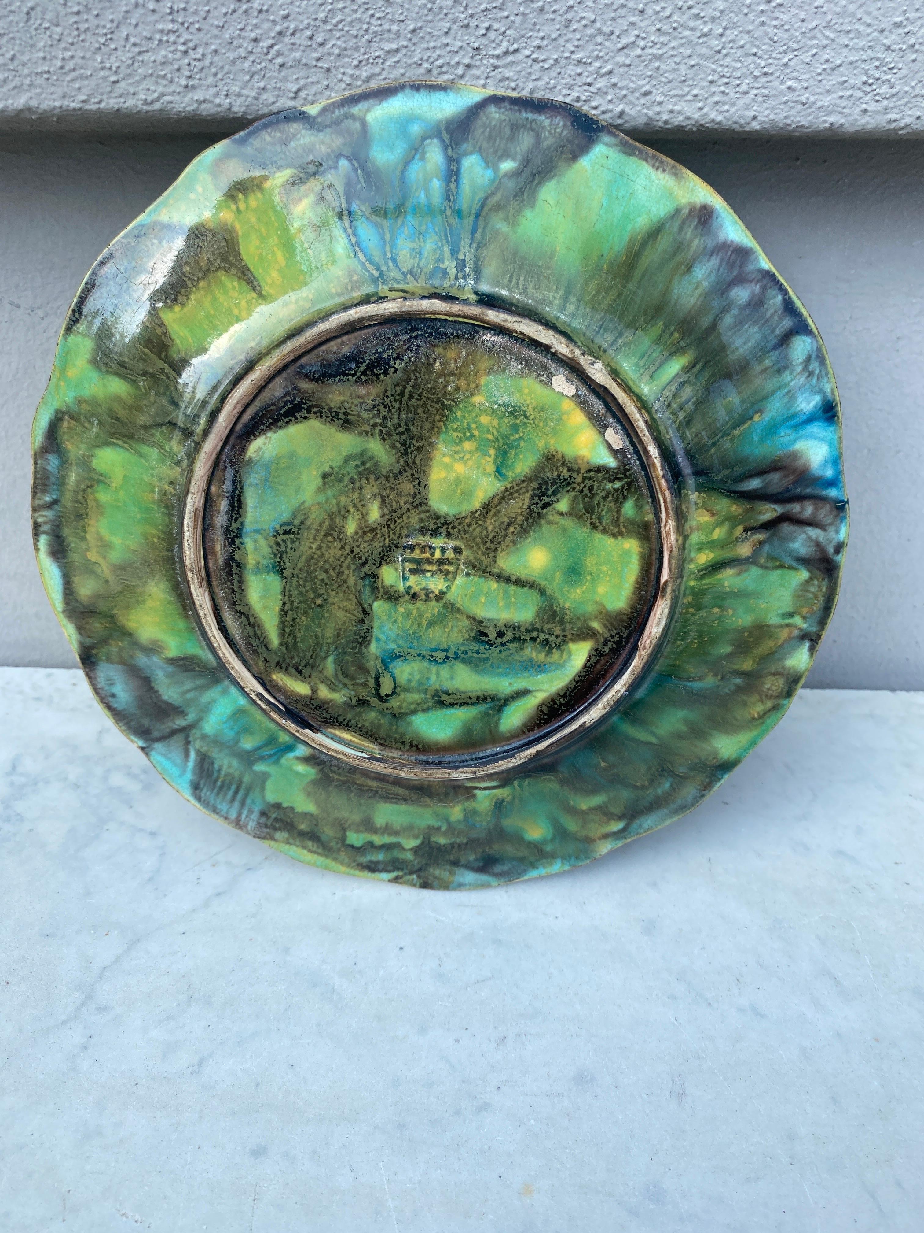 Inglese Piatto in maiolica inglese Samuel Alcock Circa 1880