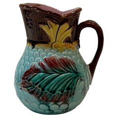 Antique English Majolica Pitcher