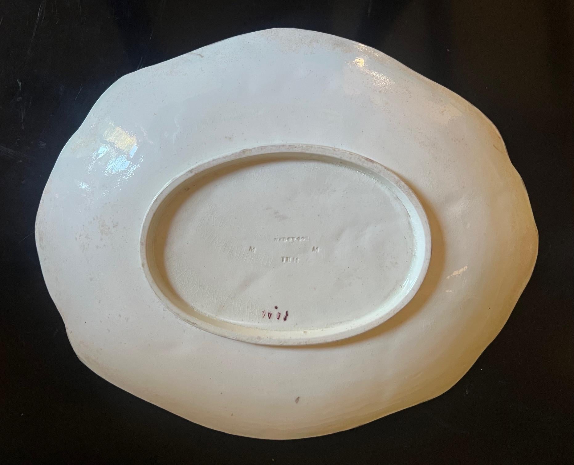 Englisches Majolika-Tablett von Wedgwood, um 1880er Jahre im Angebot 4