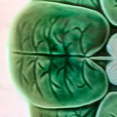 English Majolica Water Lily Plate, circa 1880