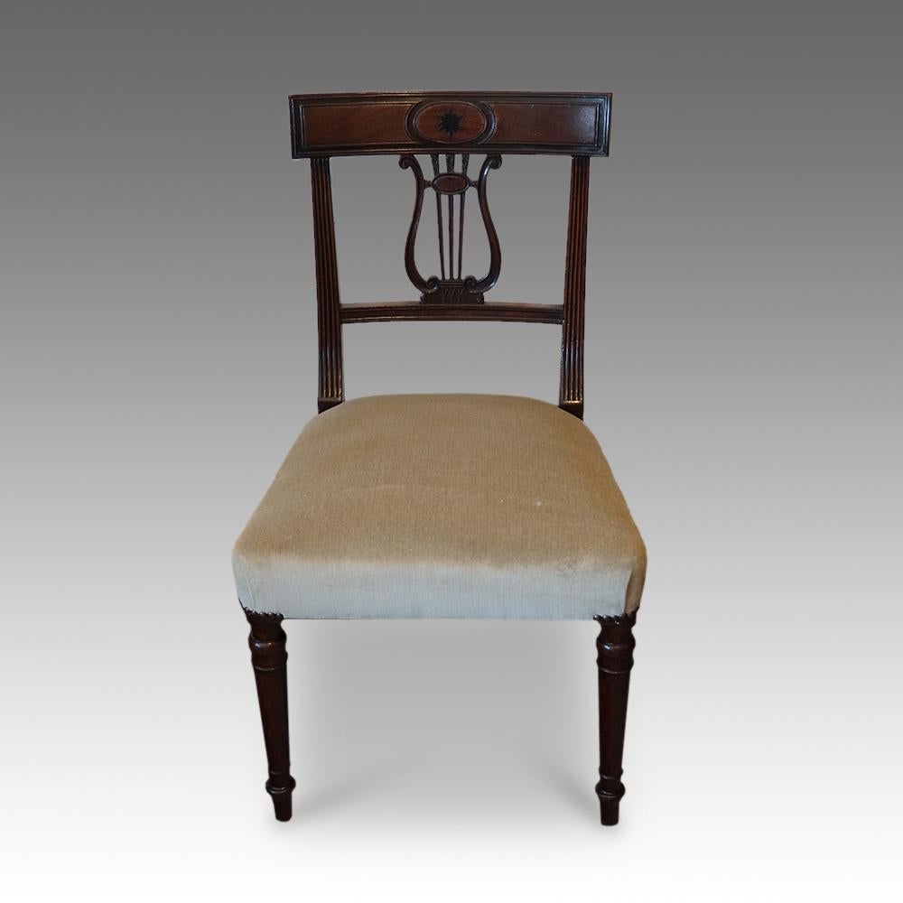 English Mansion House Set of 12 Regency Mahogany Dining Chairs, circa 1820 7
