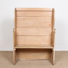 English Maple Settle, 19th Century