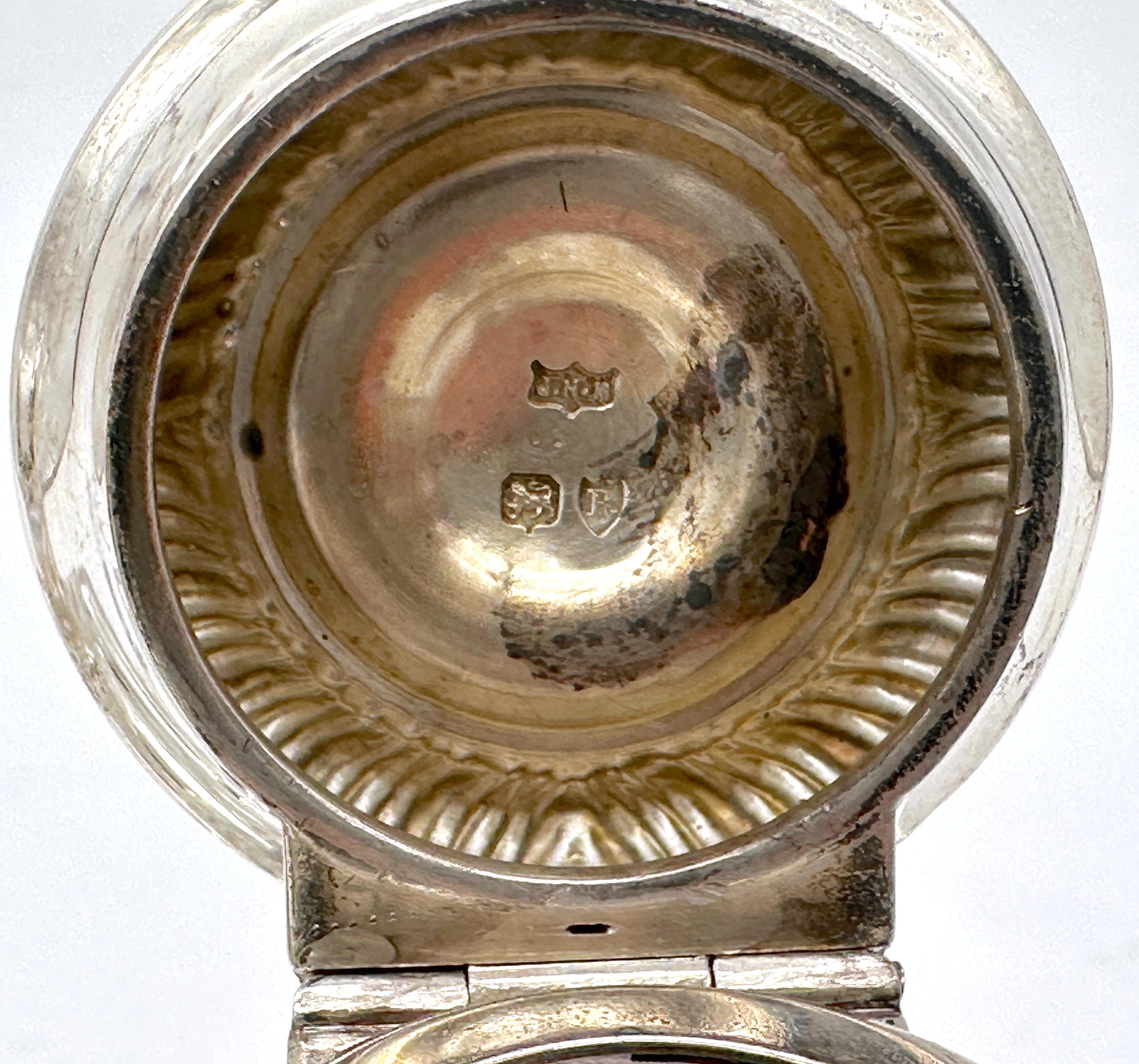 19th Century English Mappin & Webb Sterling Silver Georgian Style Double Inkwell, London 1892 For Sale