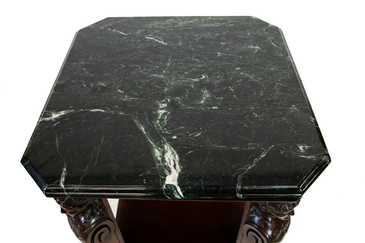 English Marble-Top Center Table 1