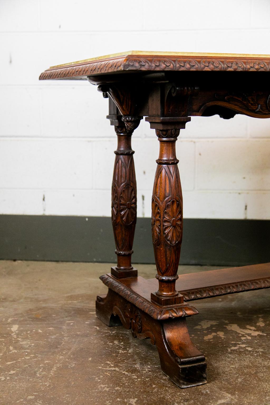 English Marble Top Center Table For Sale 2