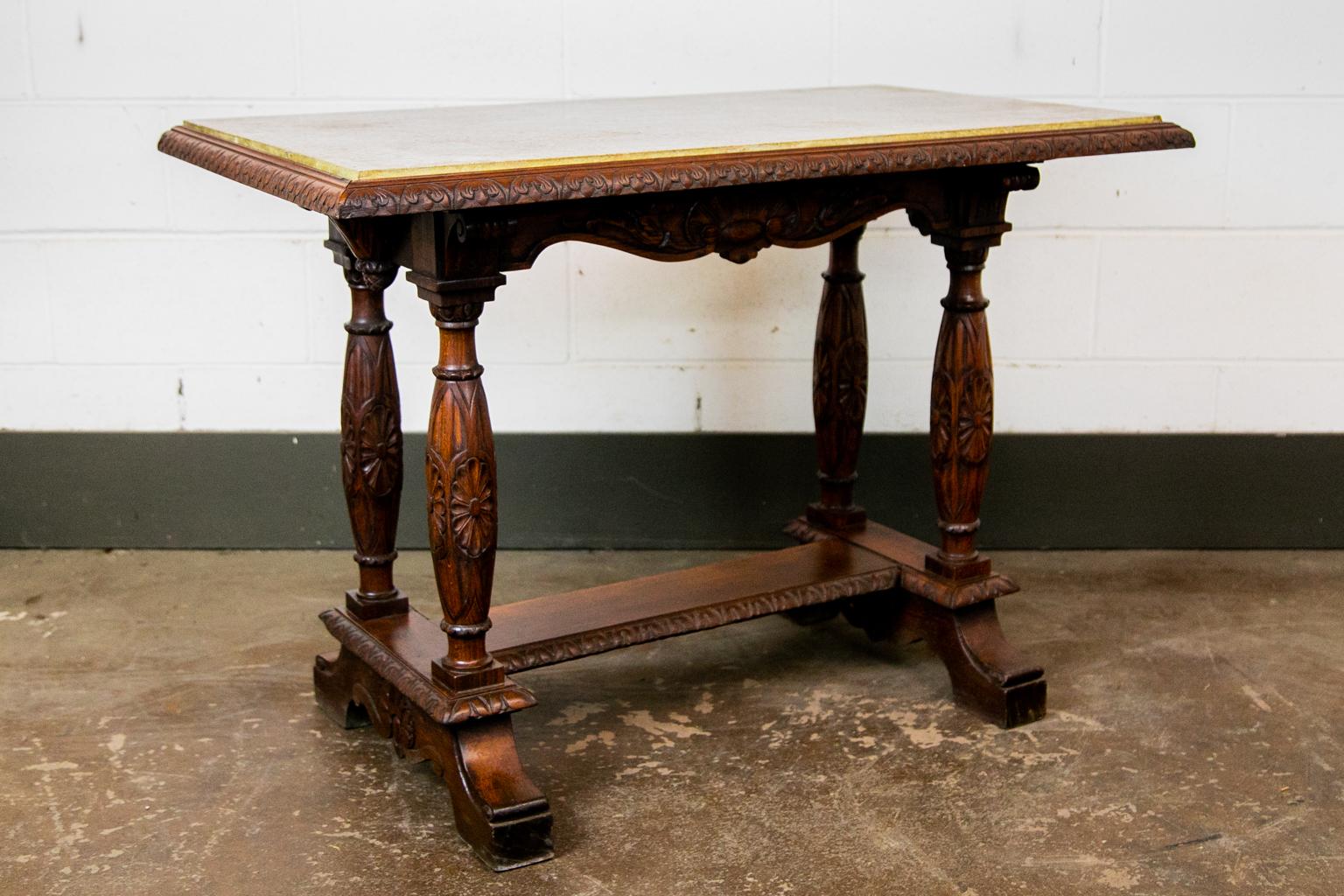 English Marble Top Center Table For Sale 4