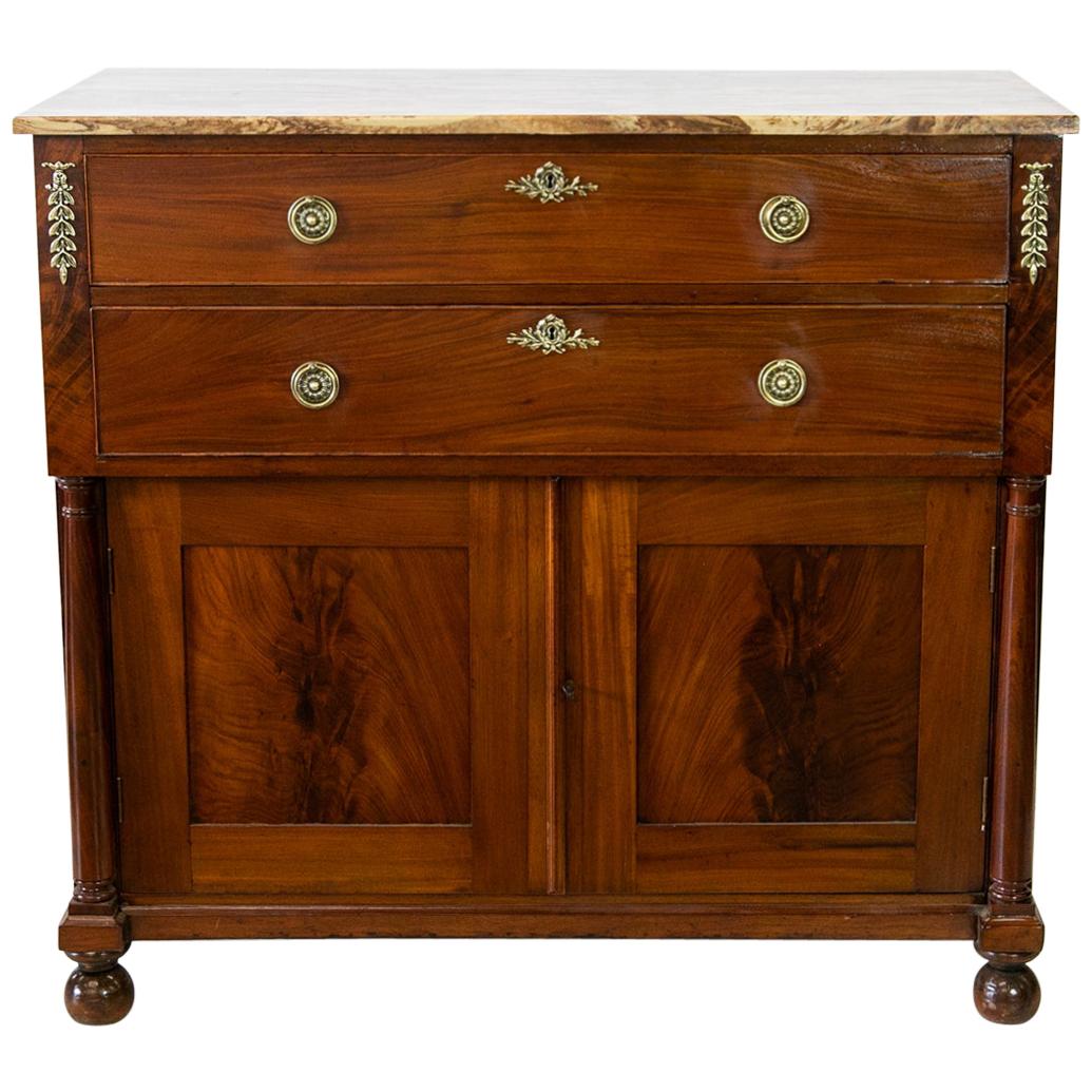 English MarbleTop Chest at 1stDibs