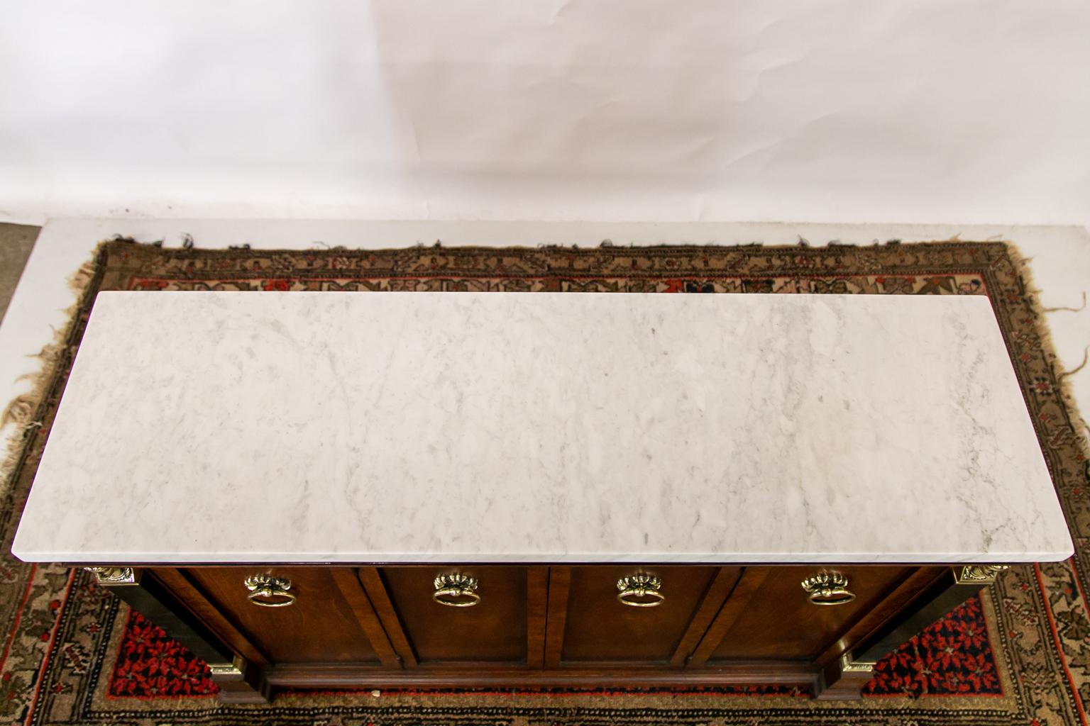 English Marble Top Console Server 3