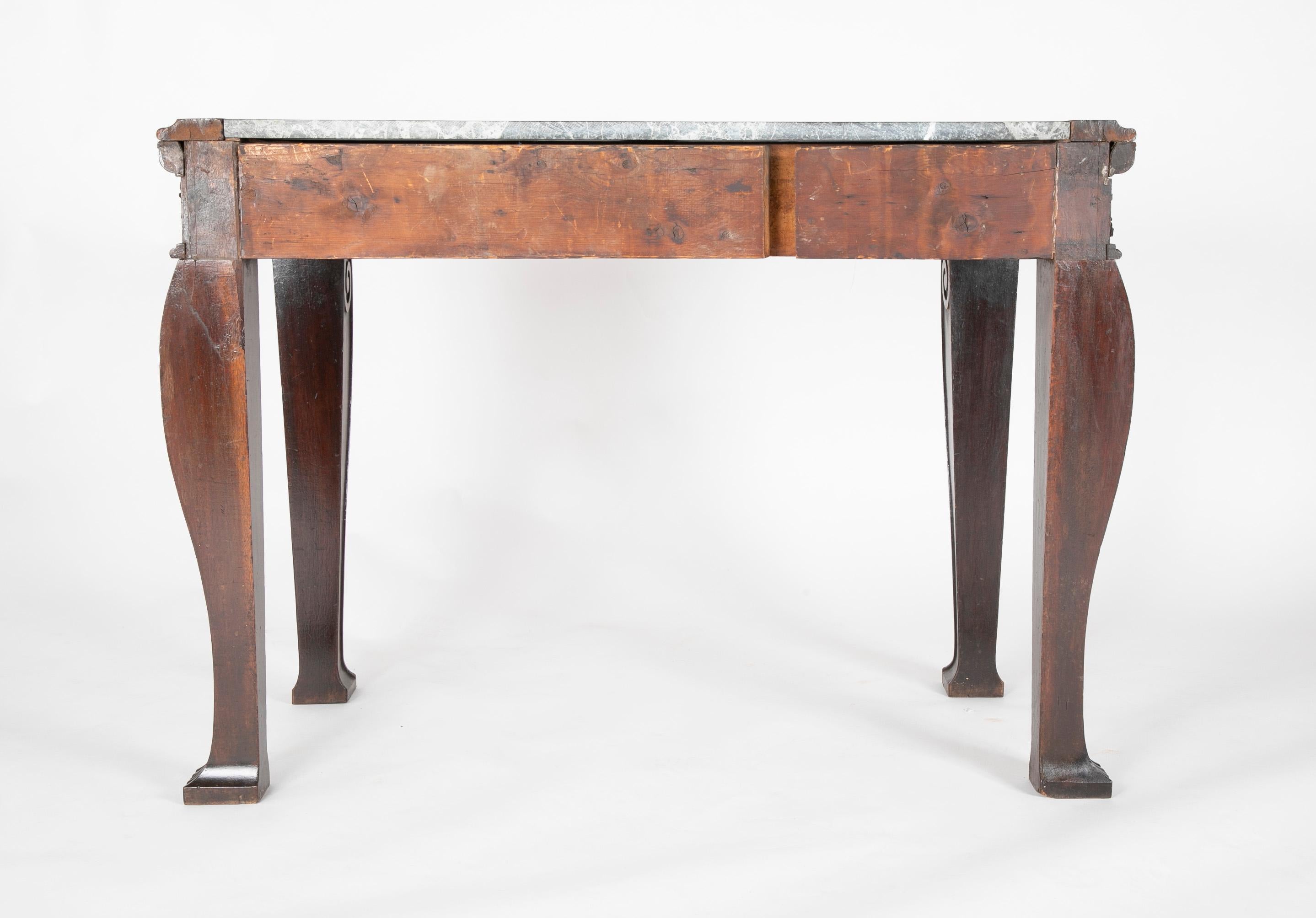 Georgian English Marble Top Console Table  4
