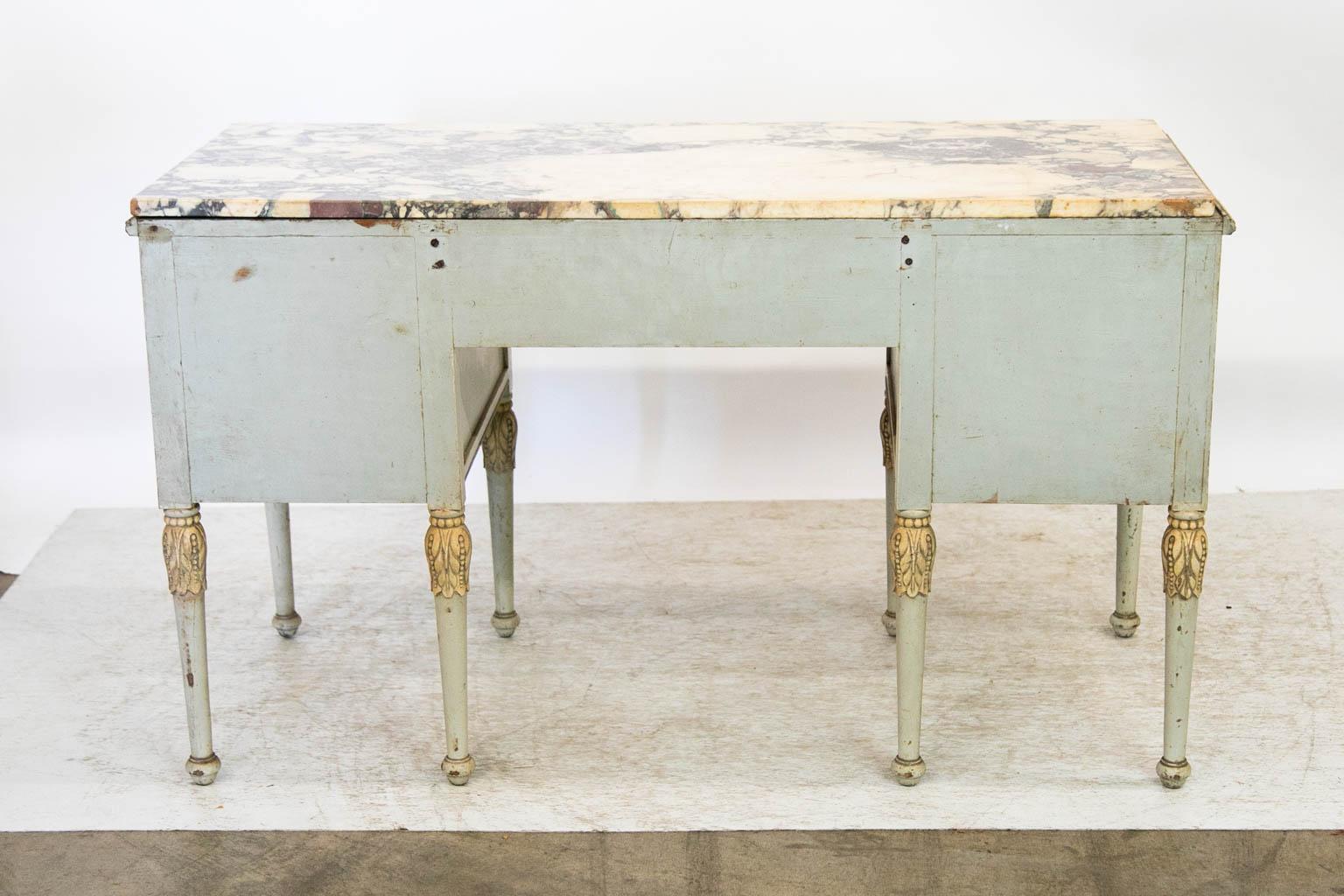 Table console anglaise à plateau en marbre en vente 5