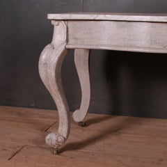 English Marble-Top Console Table
