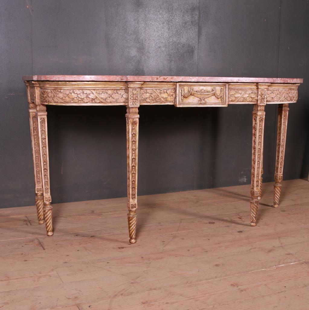 George III English Marble-Top Console Table