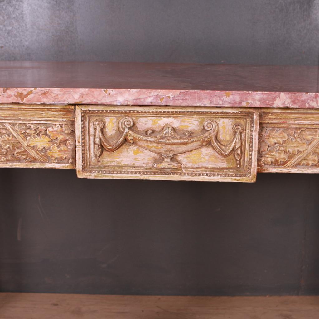 English Marble-Top Console Table In Good Condition In Leamington Spa, Warwickshire