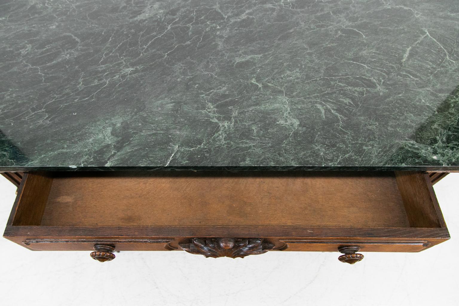 Mid-19th Century English Marble Top Console Table For Sale