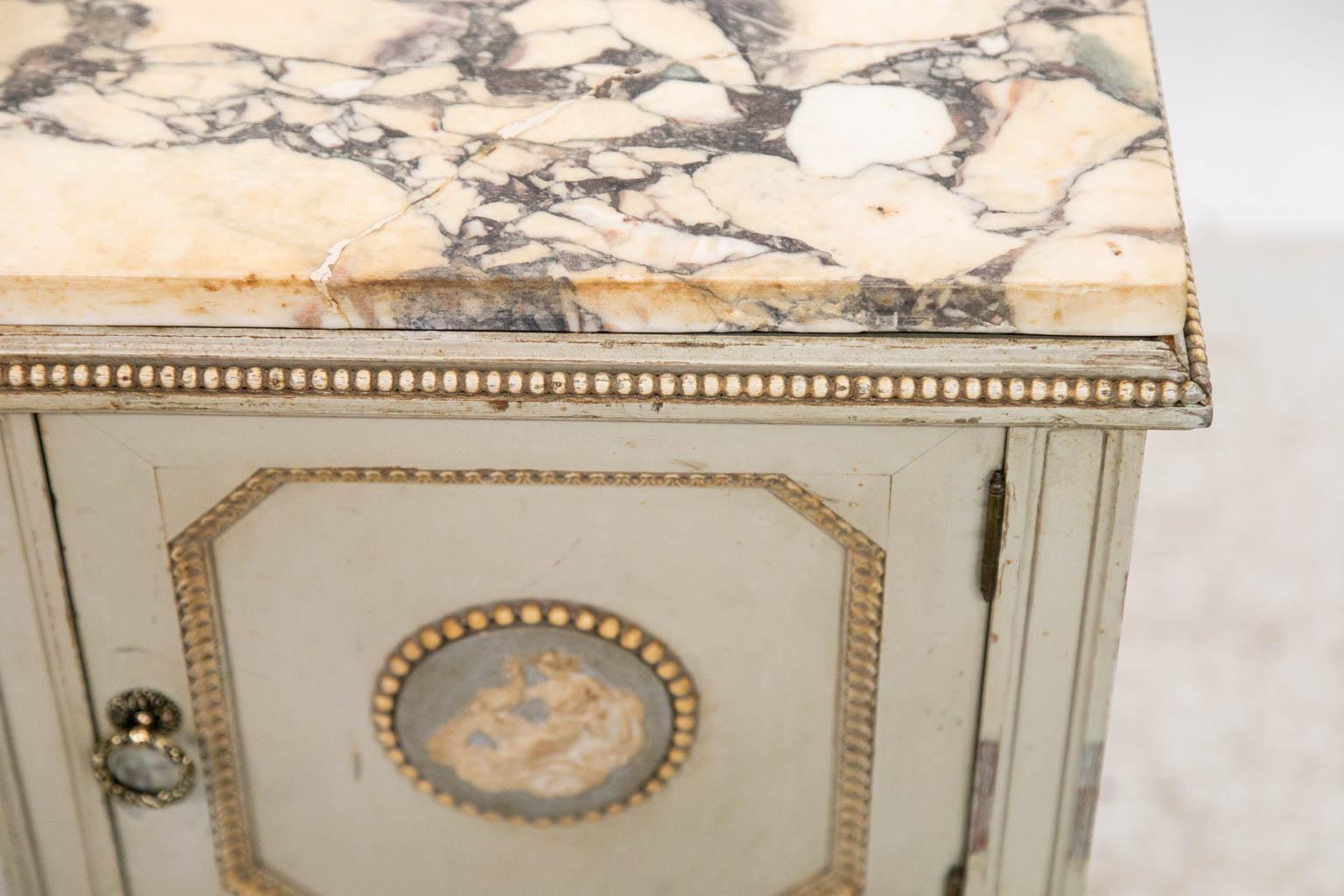 Table console anglaise à plateau en marbre en vente 1
