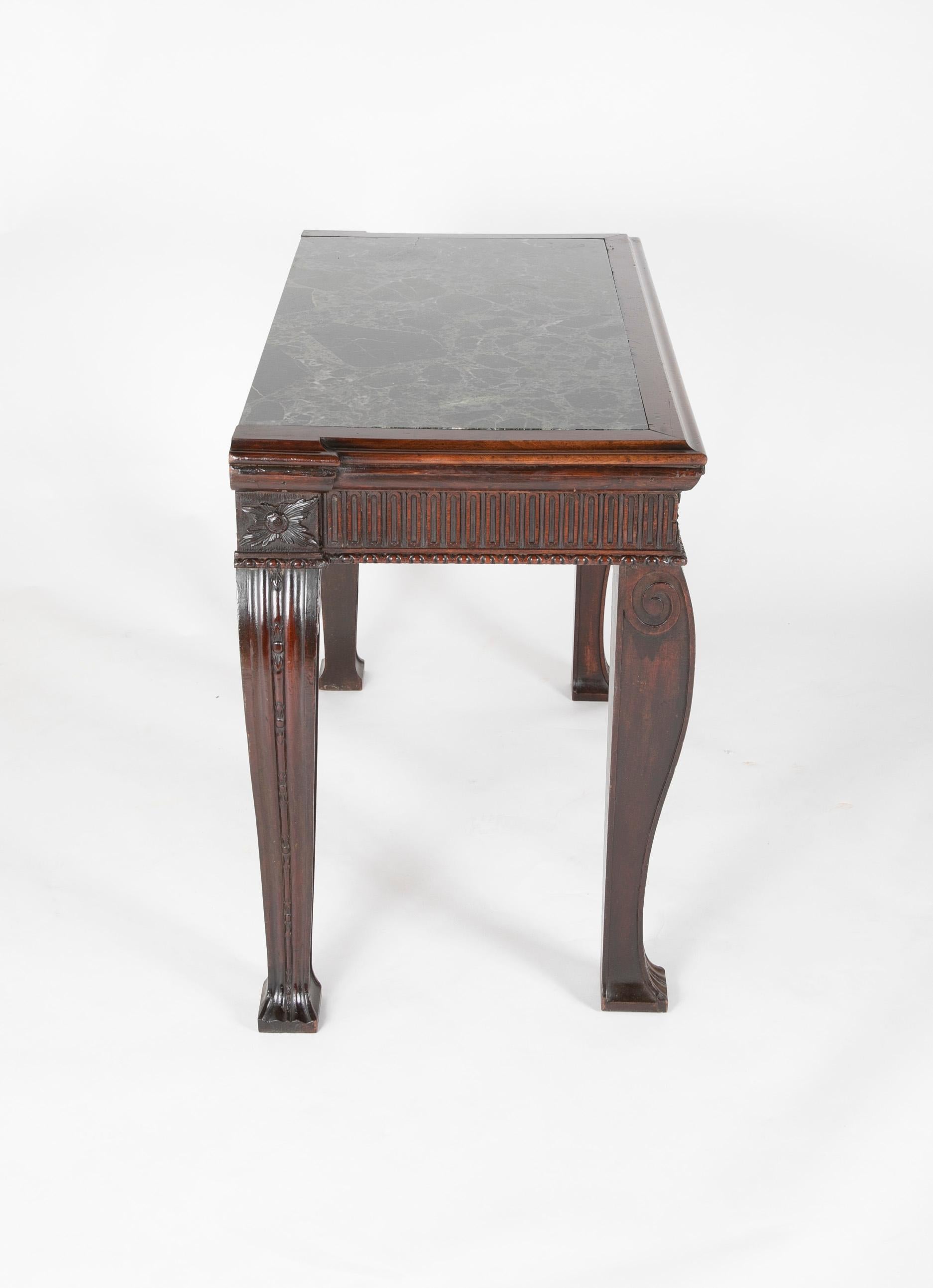 Georgian English Marble Top Console Table  1