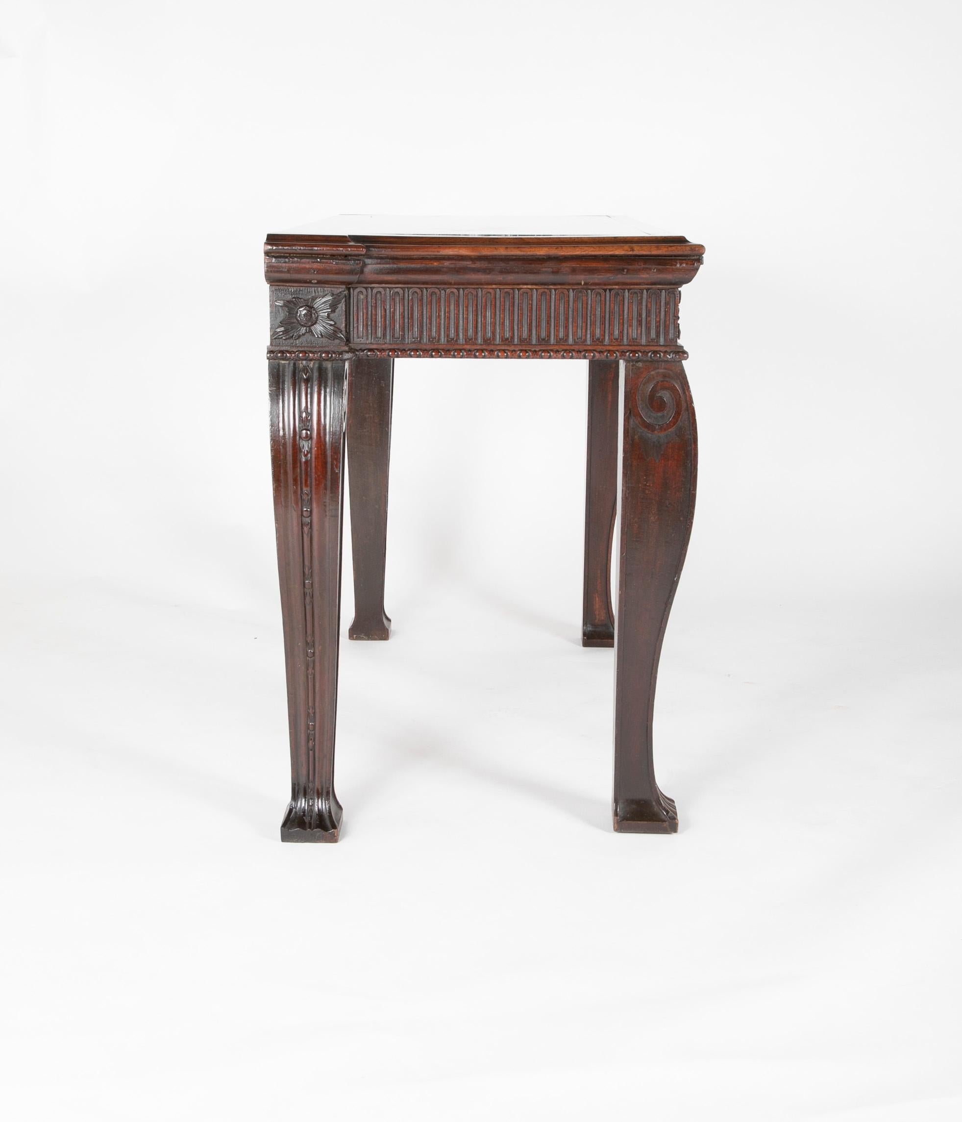 Georgian English Marble Top Console Table  2