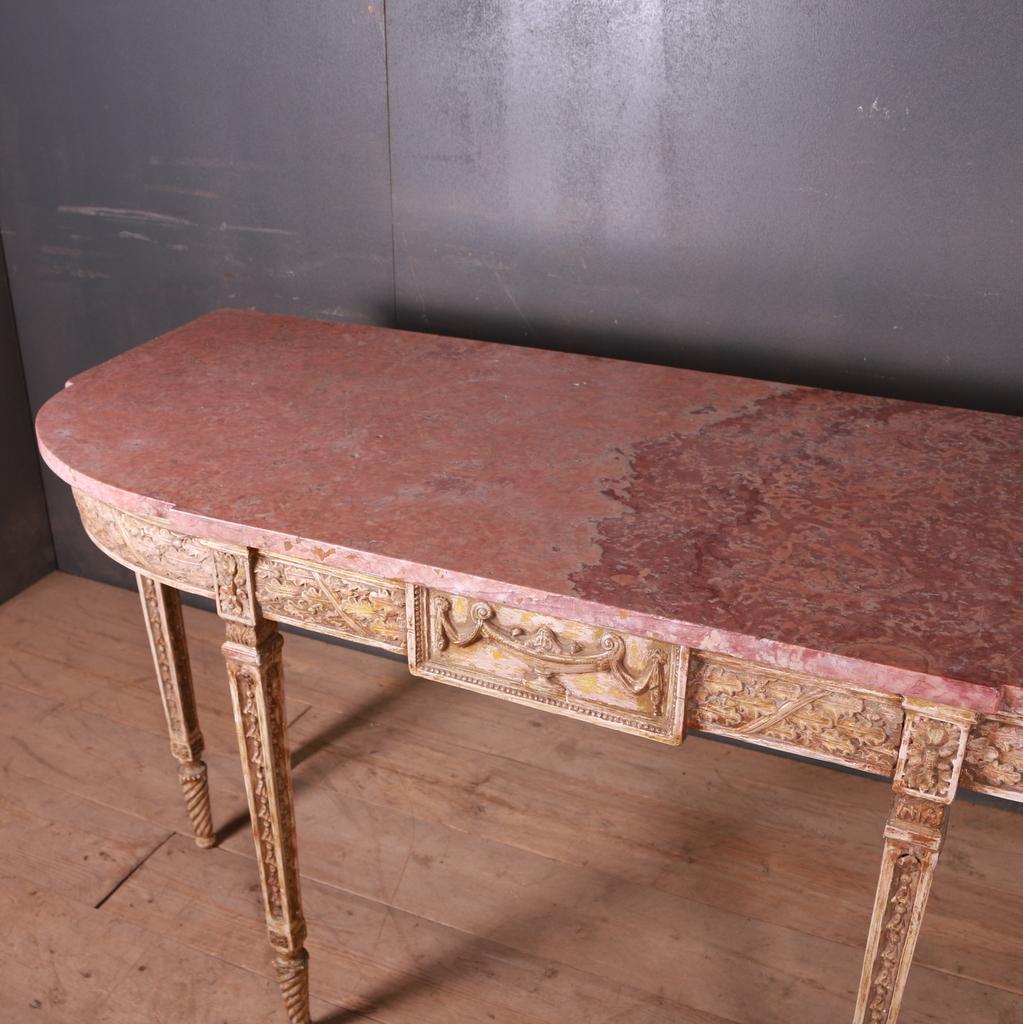 English Marble-Top Console Table 4