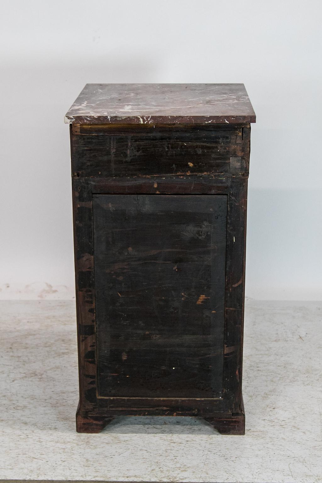 English Marble Top Silver Cabinet 1