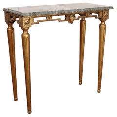 English Marble Topped Console Table