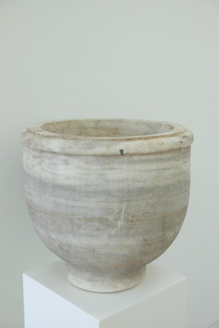 Carved English Marble Vase, 19th Century