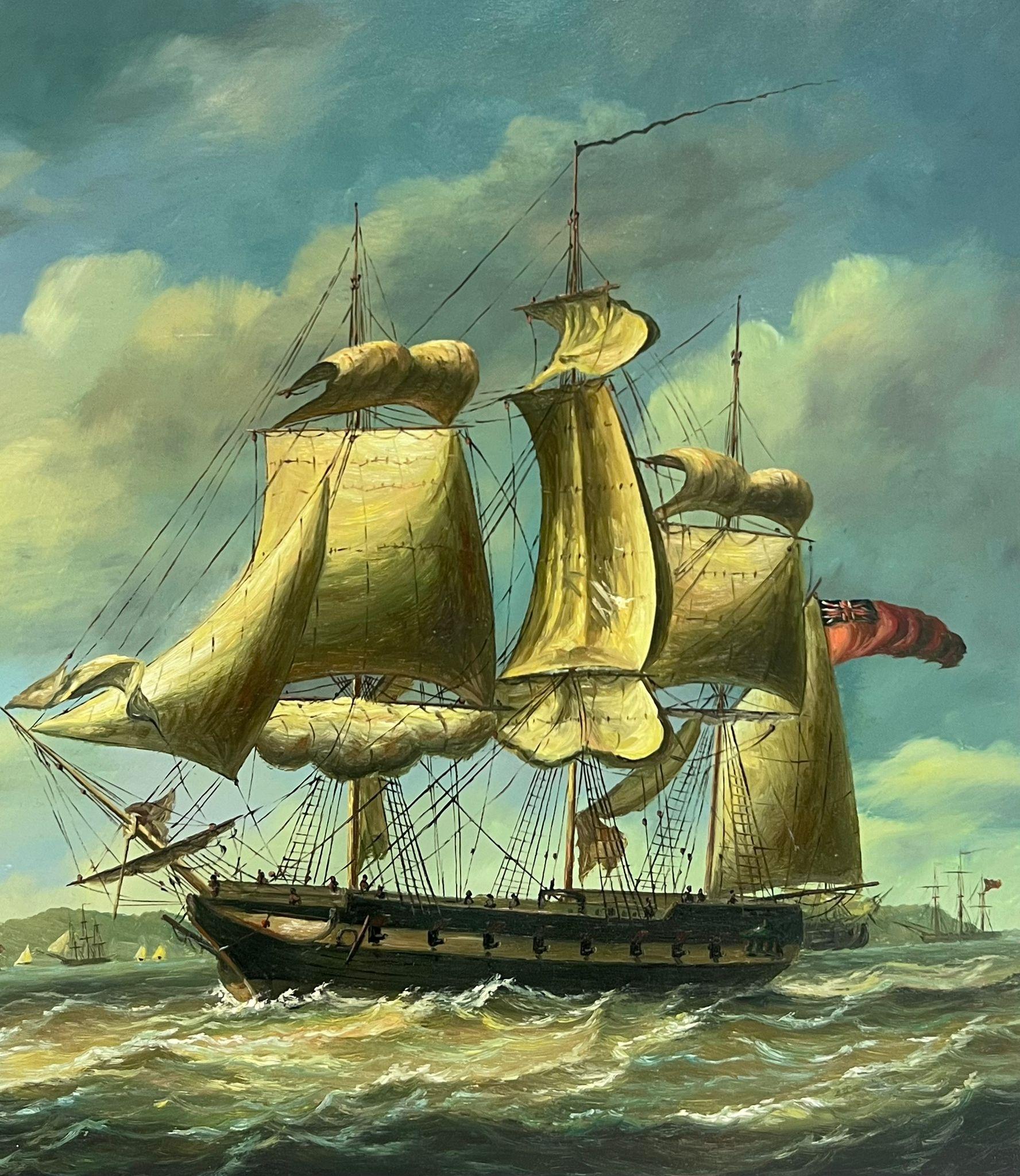 Barcos de vela en el mar
English School, finales del siglo XX
óleo sobre tabla, sin enmarcar
tablero : 12 x 16 pulgadas
procedencia: colección privada, Reino Unido
estado: muy bueno y en buen estado 