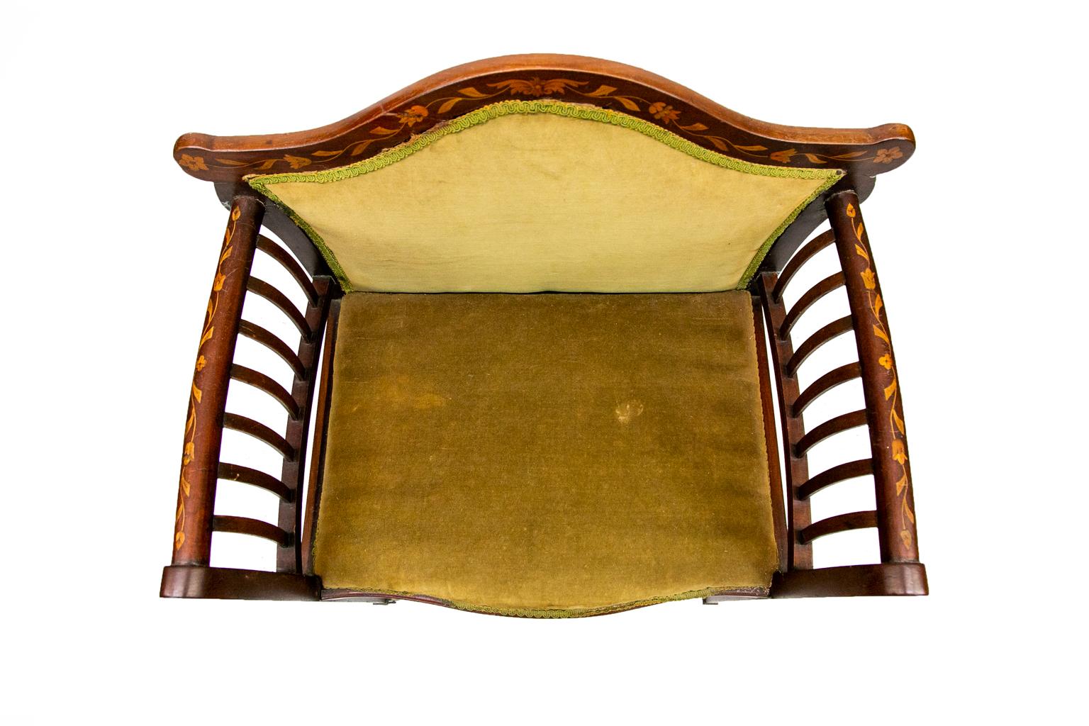 English Marquetry Bench For Sale 1