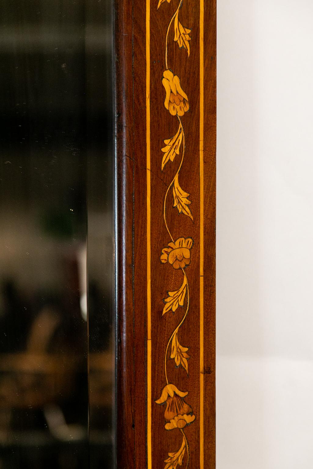 English Marquetry Mirror For Sale 2