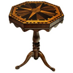 English Marquetry Side Table
