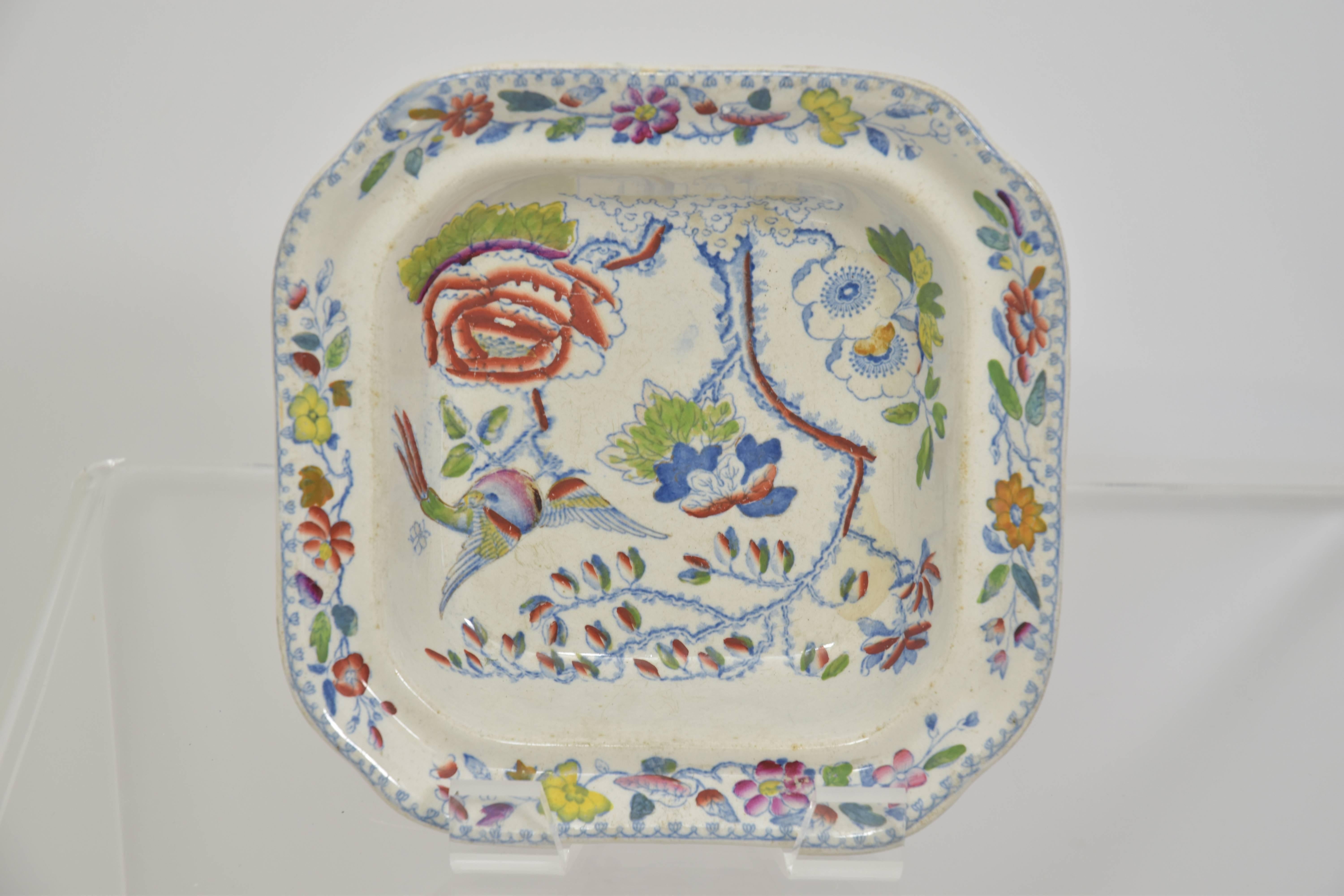 19th Century English Mason's Ironstone Covered Dish