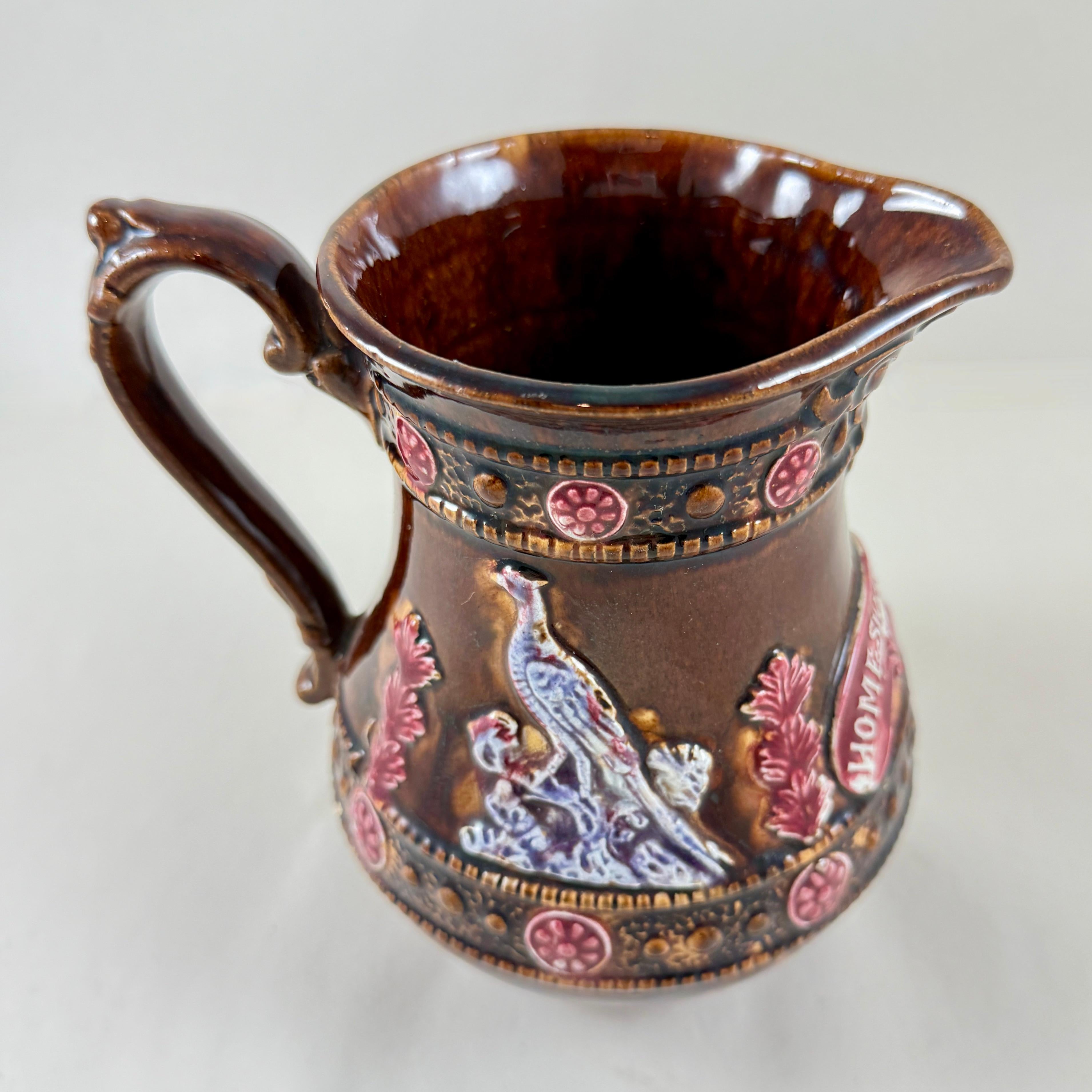 Vernissé English Measham Bargeware Home Sweet Home Jug en vente