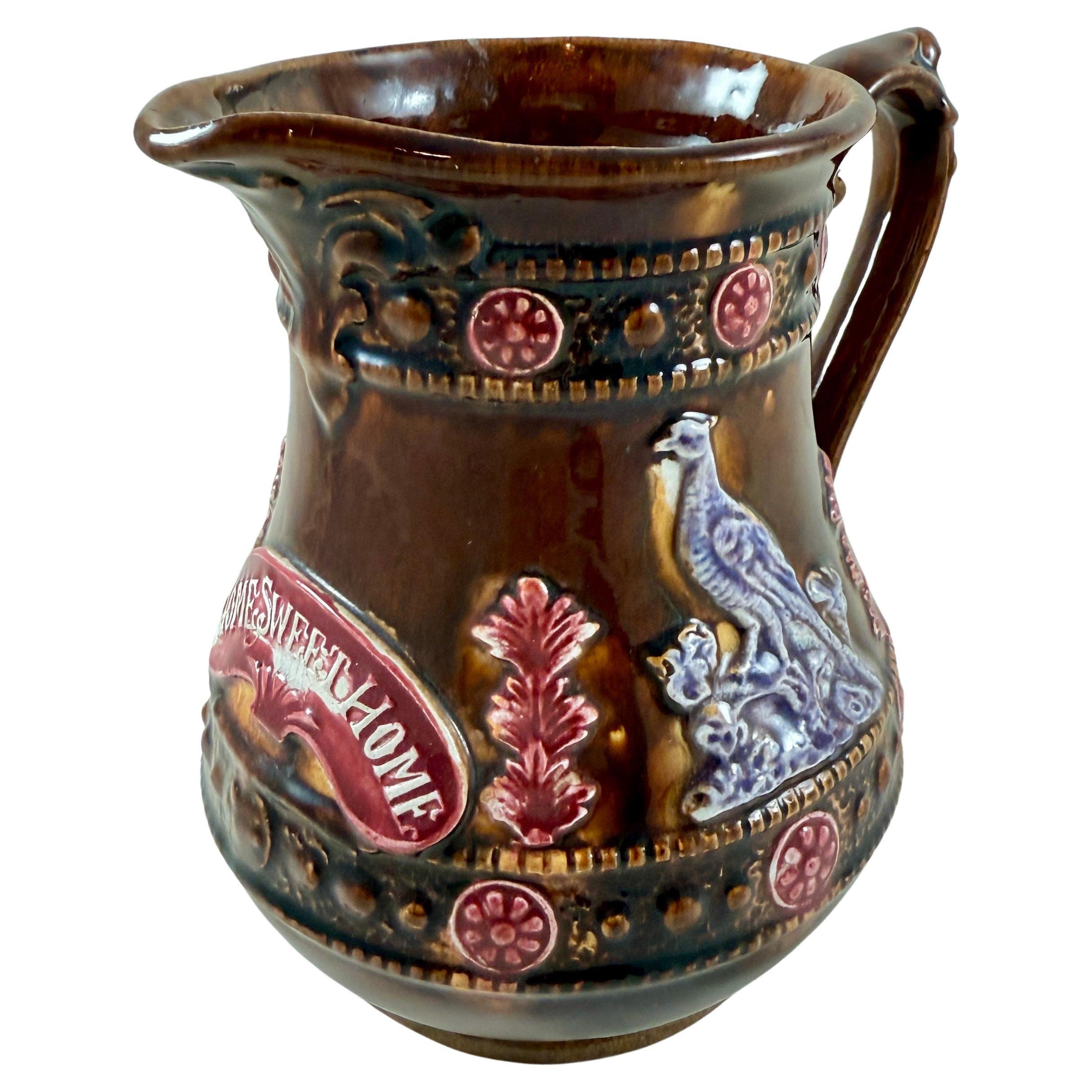 English Measham Bargeware Home Sweet Home Jug en vente