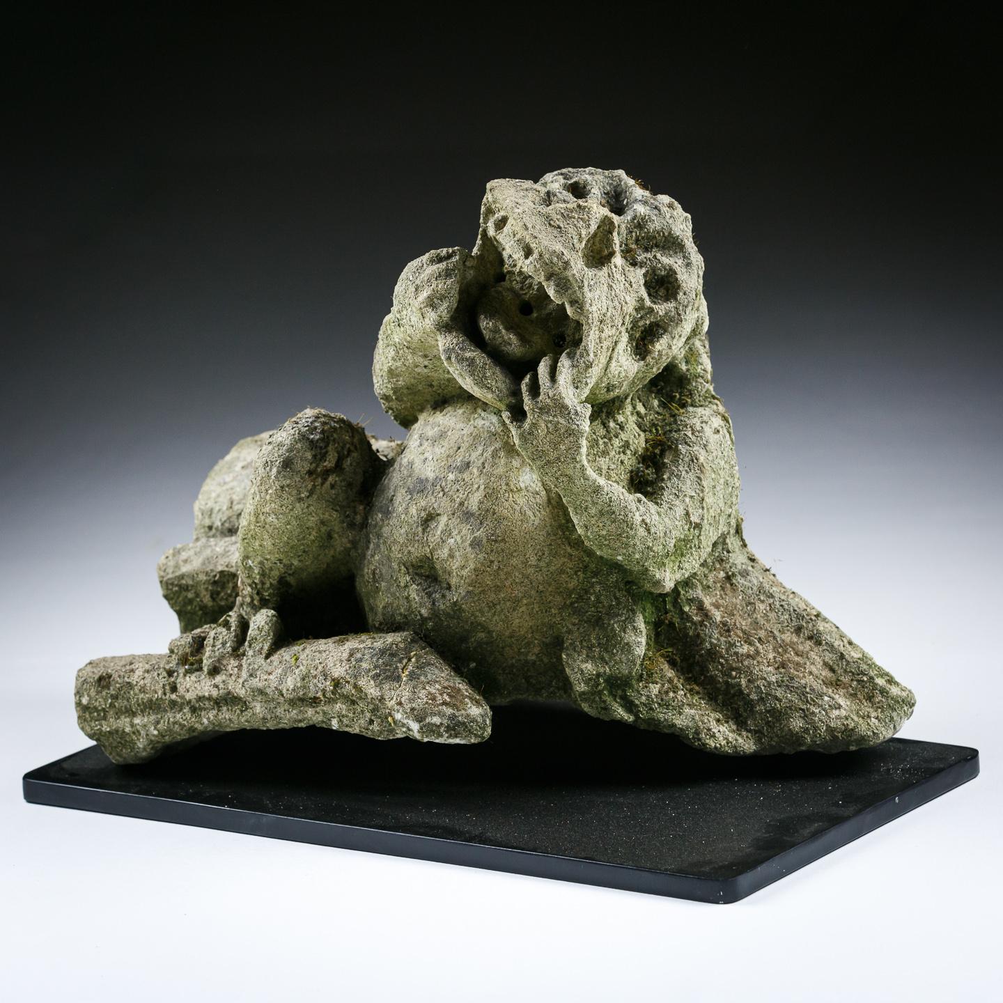 English Medieval Carved Stone Gargoyle In Distressed Condition In Pease pottage, West Sussex