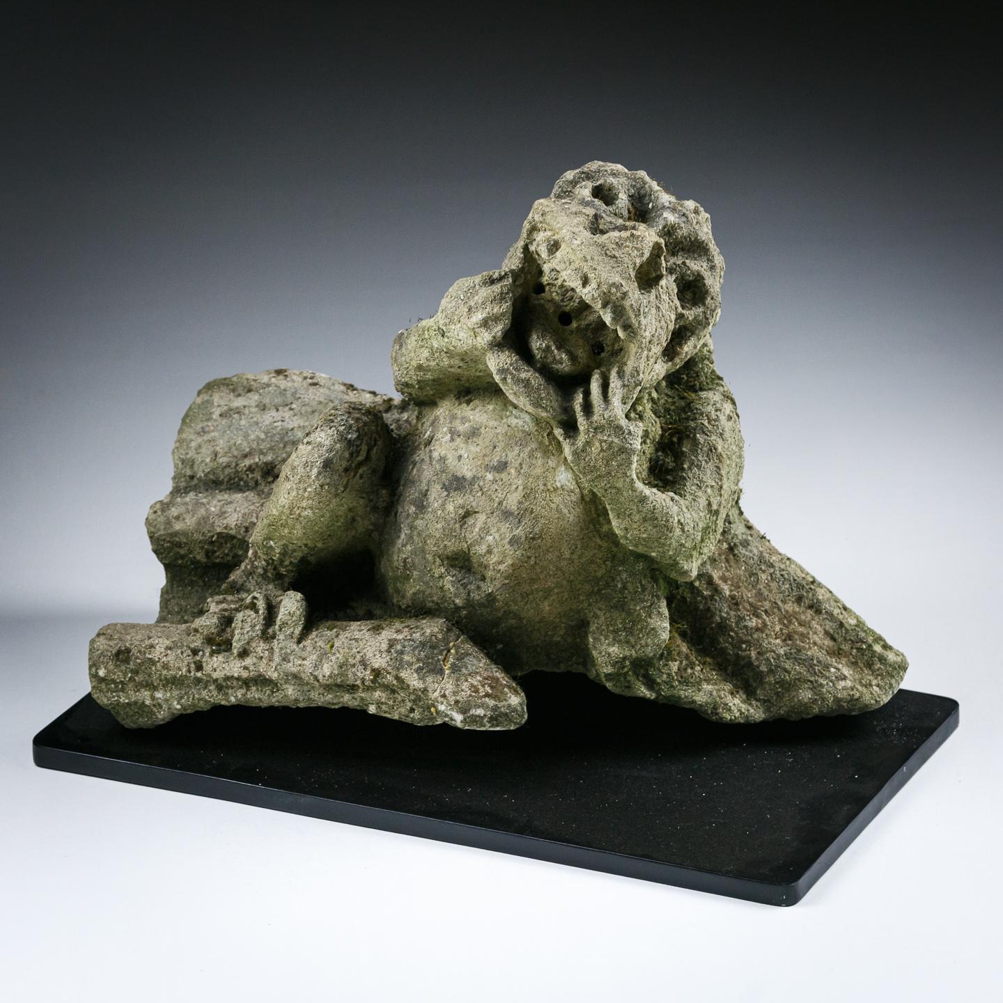 18th Century and Earlier English Medieval Carved Stone Gargoyle