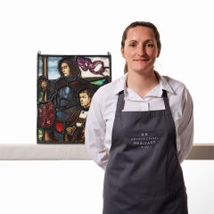 English Medieval Style Leaded Glass Window