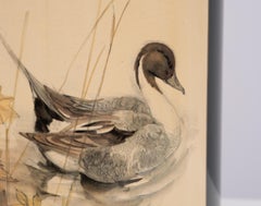 English Metal Waste Basked Bird lithograph  1960s