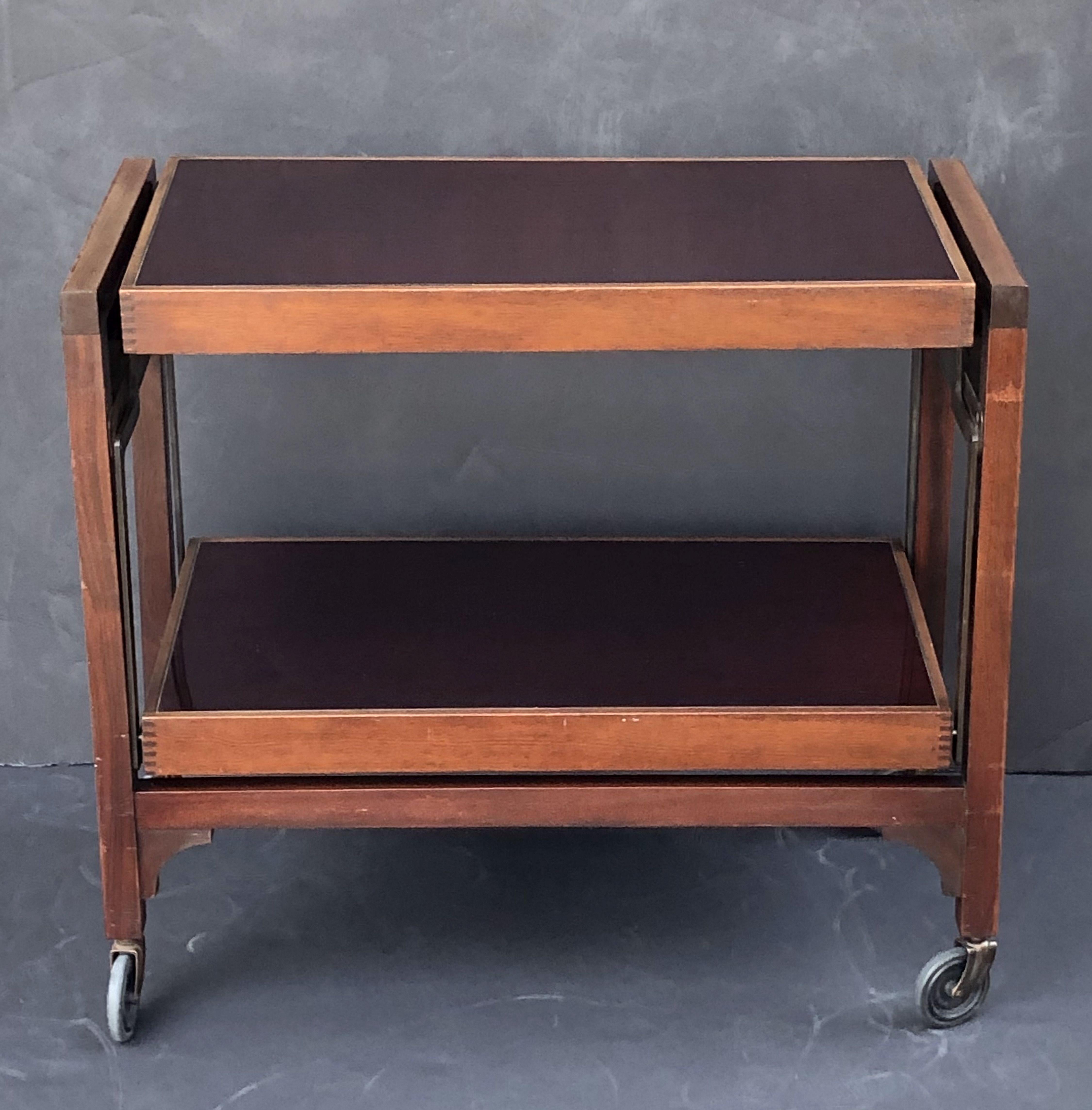 20th Century English Metamorphic Drinks Cart or Trolley, Convertible to Occasional Table