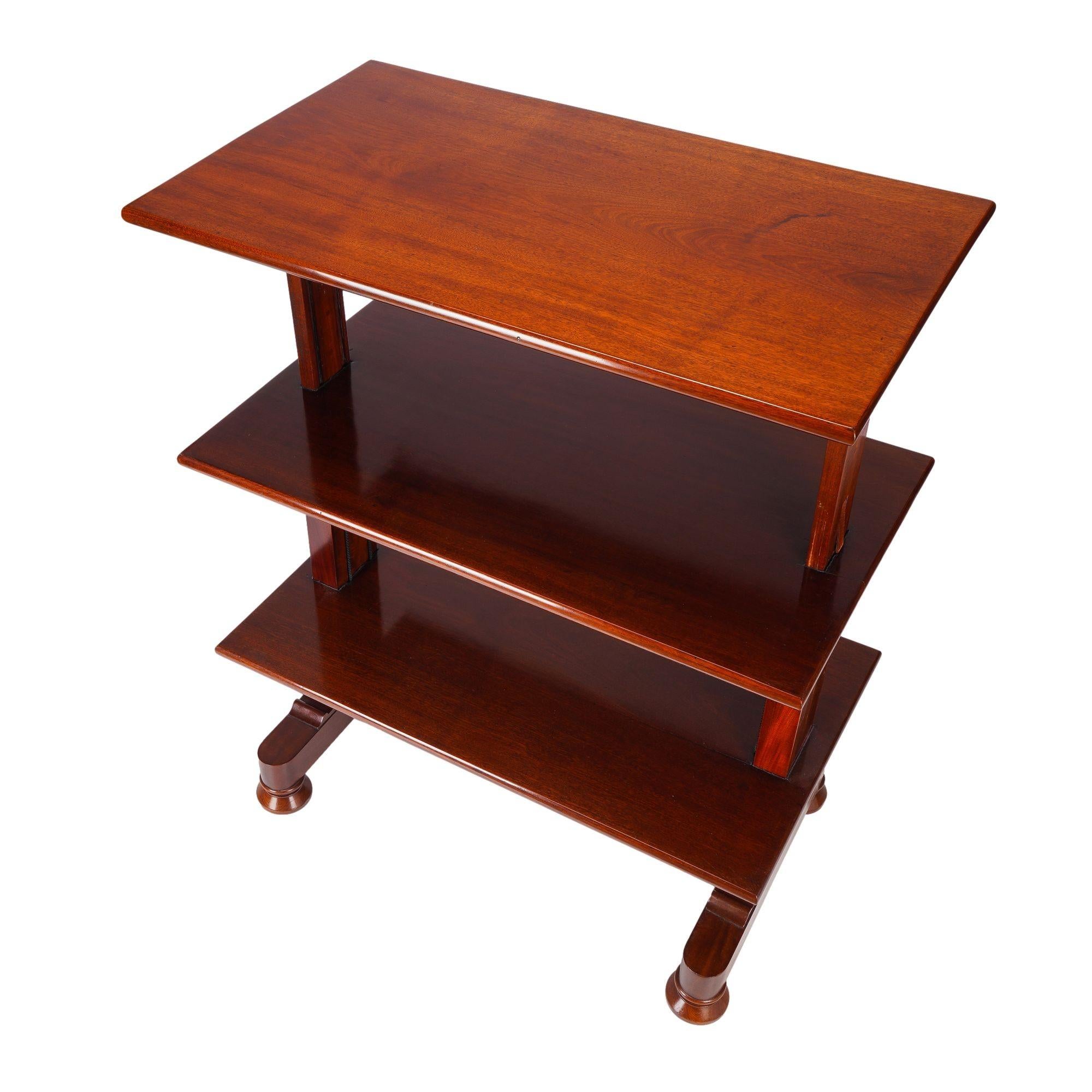 British English metamorphic mahogany dumb waiter, c. 1825 For Sale