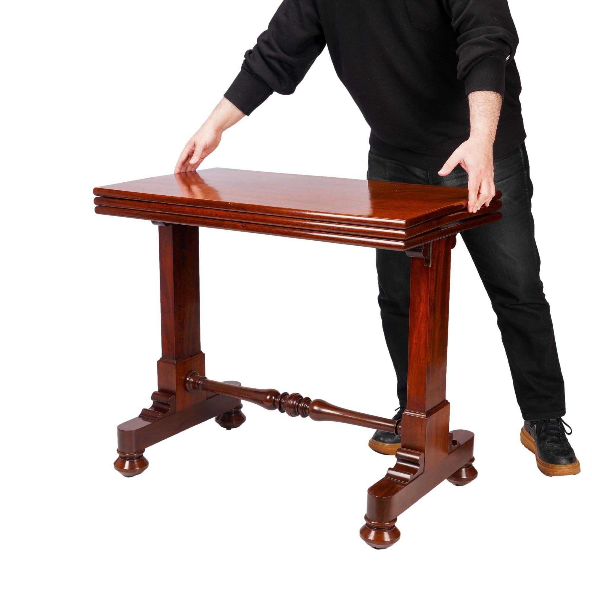 Mahogany English metamorphic mahogany dumb waiter, c. 1825 For Sale