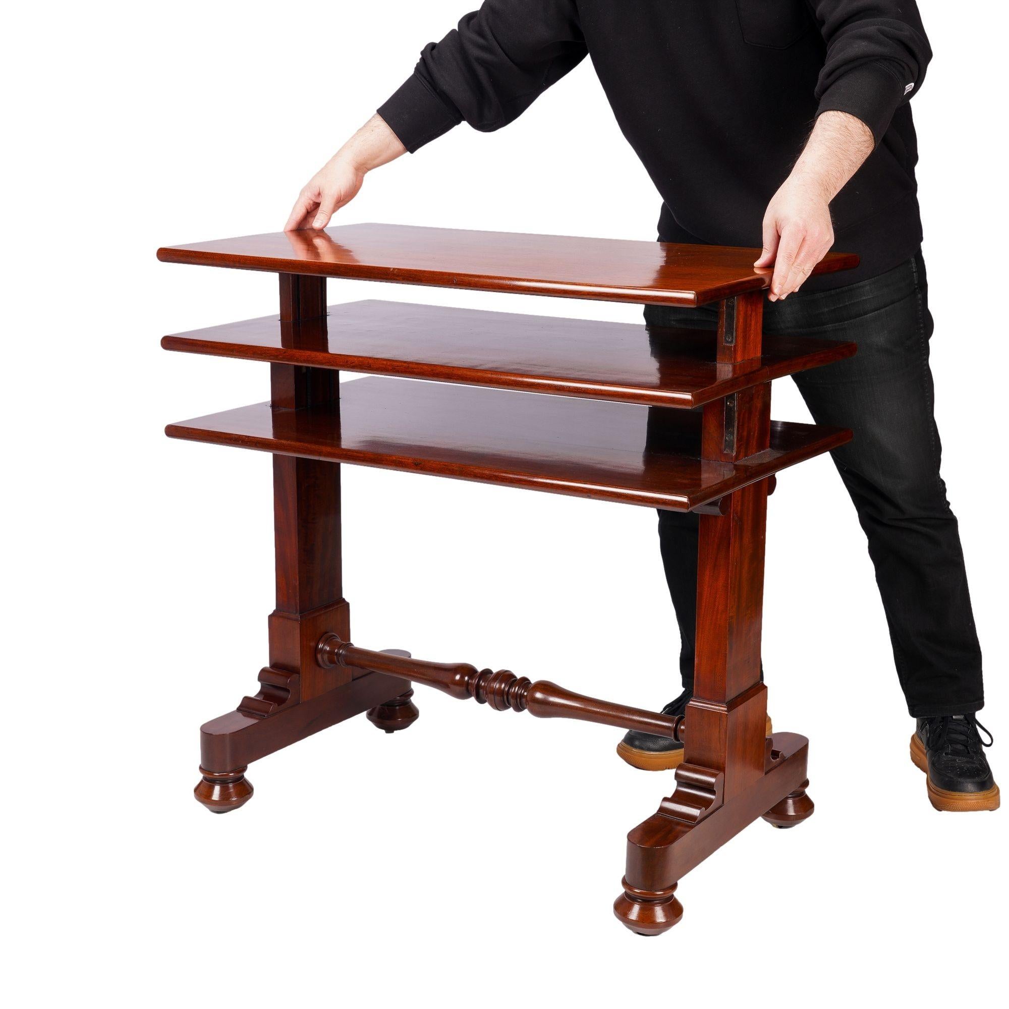 English metamorphic mahogany dumb waiter, c. 1825 For Sale 1