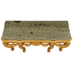 English Mid 19th Century George II St. Giltwood And Marble Console