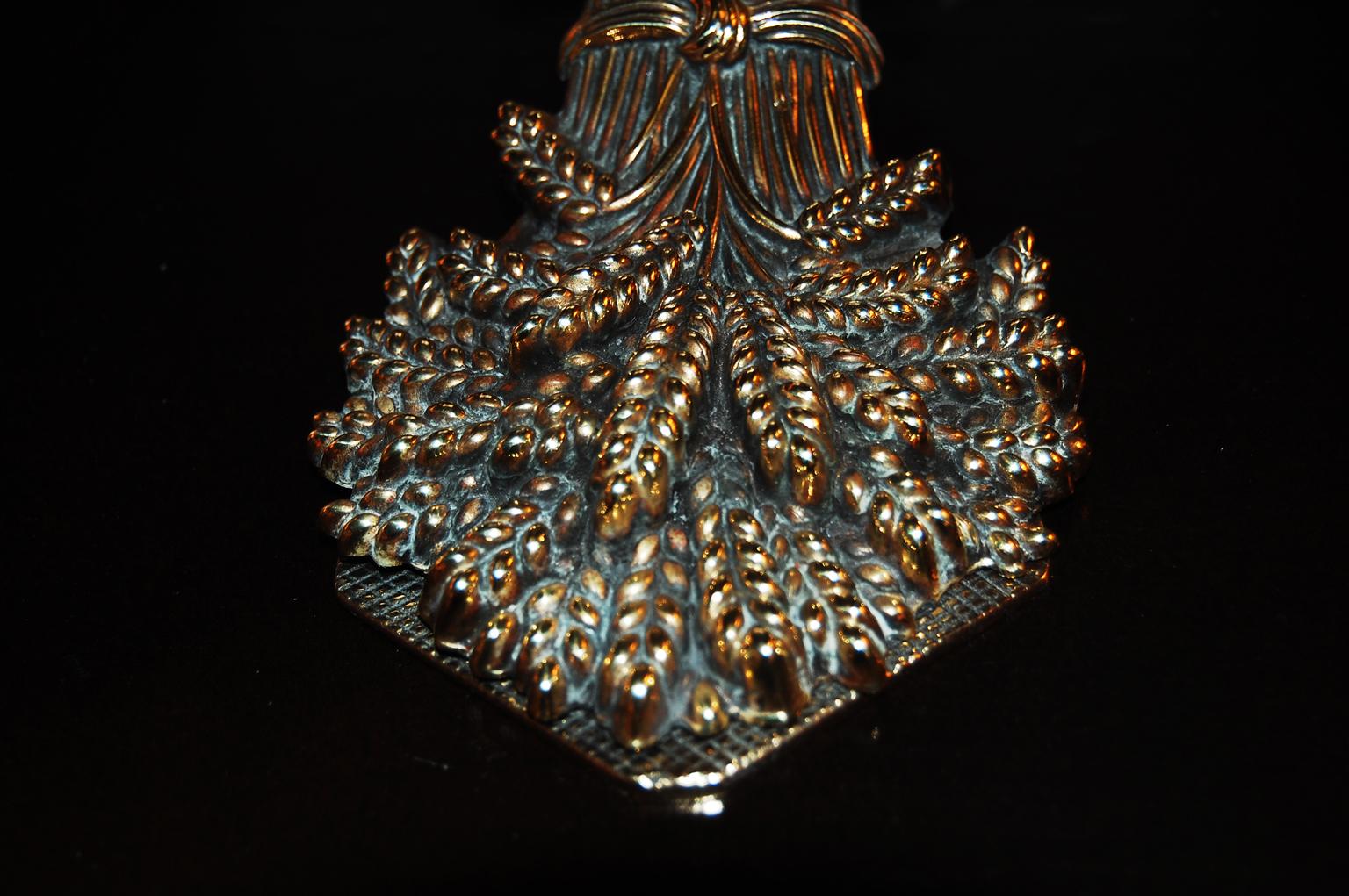 English Mid 19th Century Large Brass Wheatsheaf Paperclip by Whitehouse & Sons 1