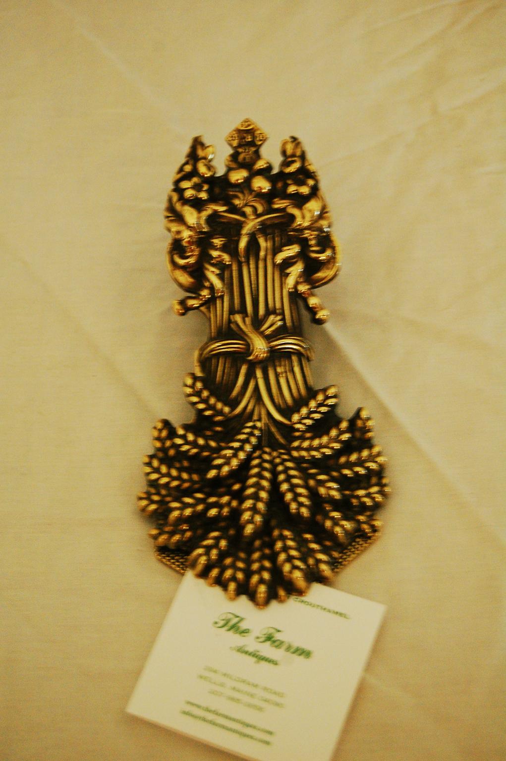English Mid 19th Century Large Brass Wheatsheaf Paperclip by Whitehouse & Sons 2