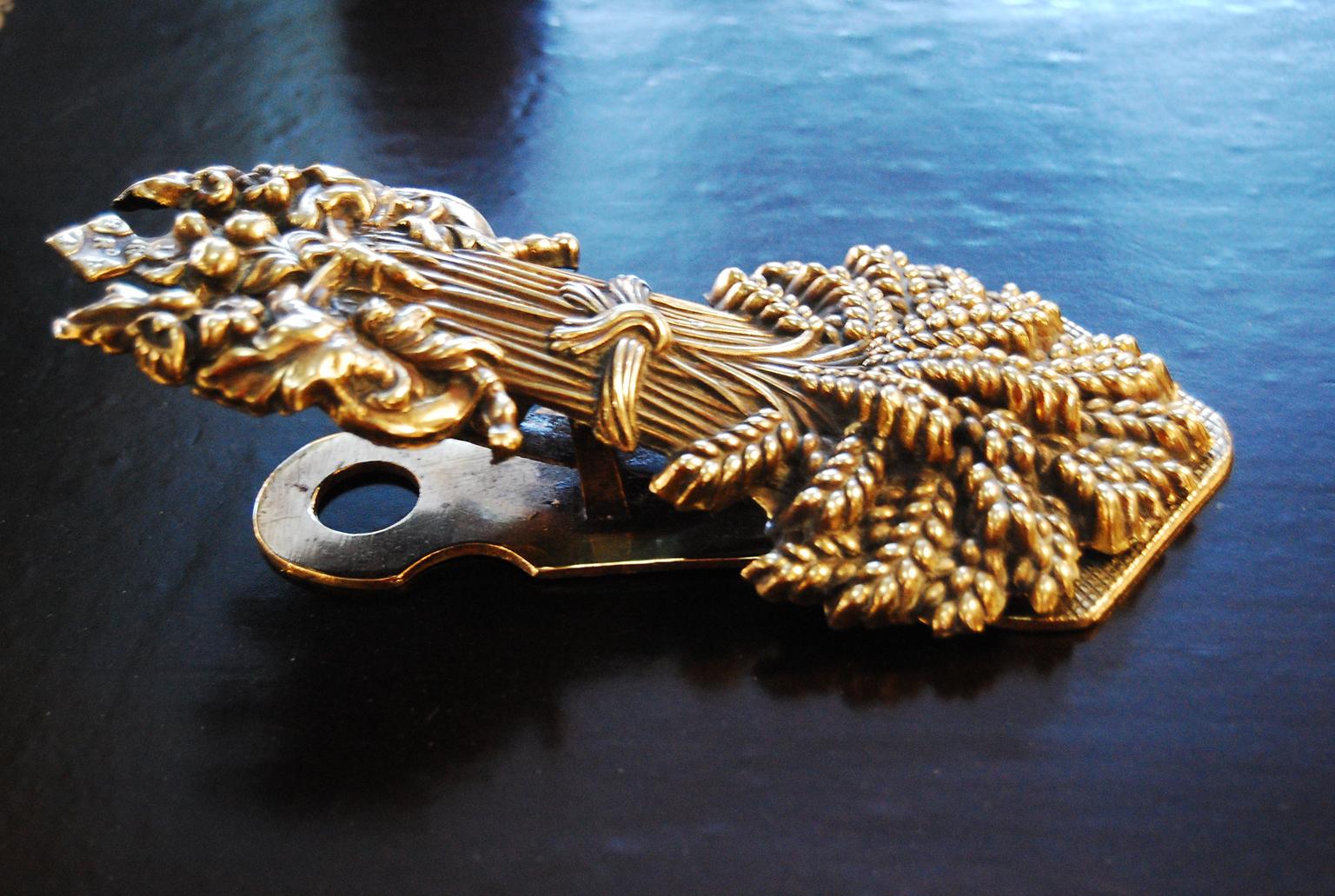English Mid 19th Century Large Brass Wheatsheaf Paperclip by Whitehouse & Sons 3