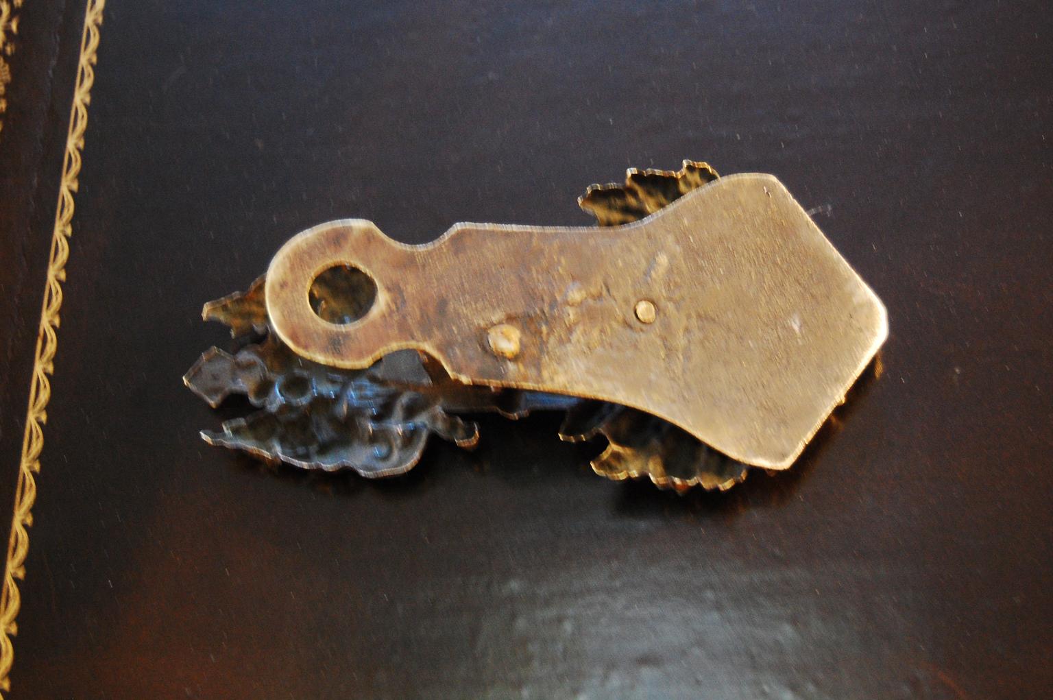 English Mid 19th Century Large Brass Wheatsheaf Paperclip by Whitehouse & Sons 4