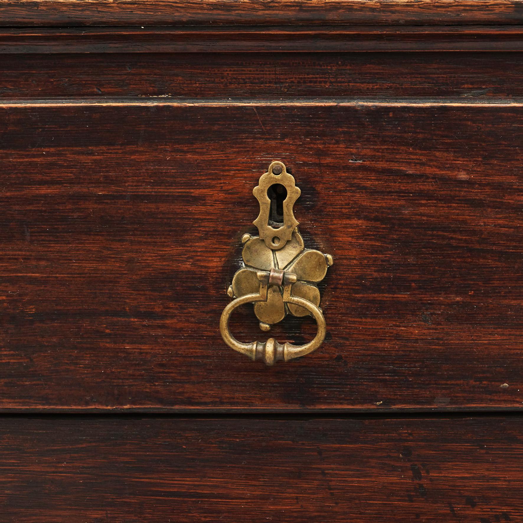 Brass English Mid-19th Century Oak Welsh Dresser