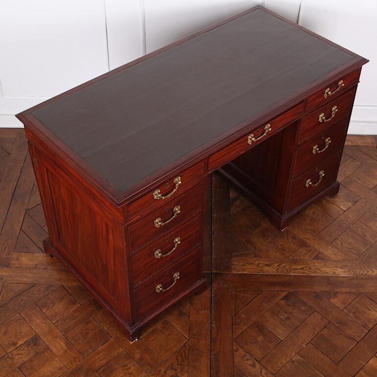 English Mid-19th Century Victorian Double Pedestal Desk 2