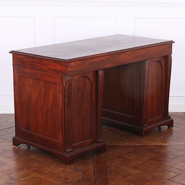 English Mid-19th Century Victorian Double Pedestal Desk 4