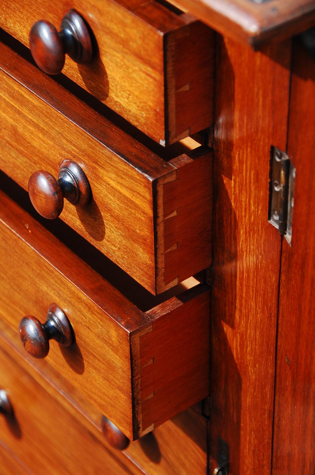 Late 19th Century English Mid 19th Century Walnut Wellington Chest of Seven Graduated Drawers