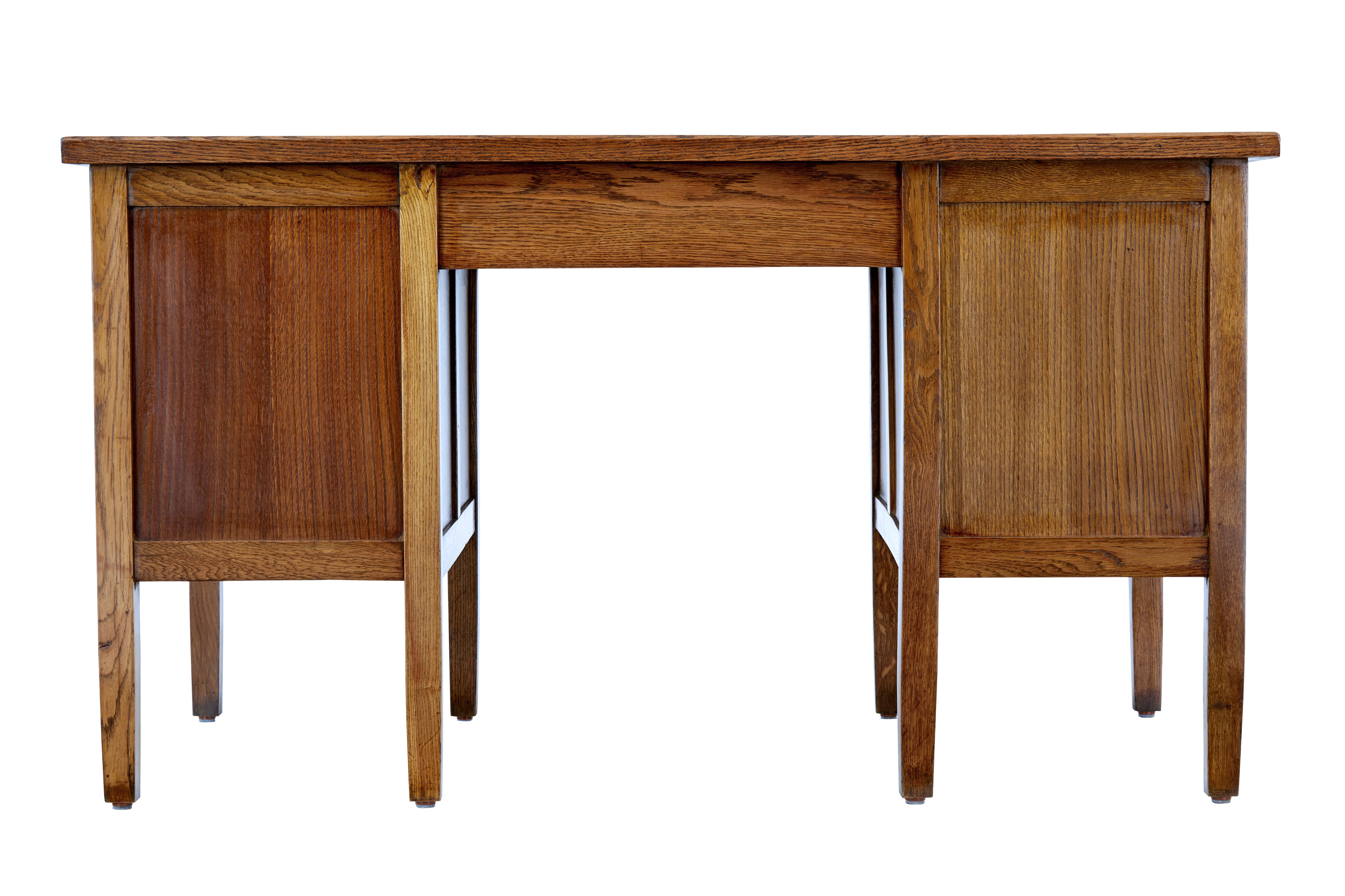 English Mid-20th Century Oak Desk 3